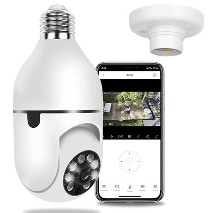 E27 WiFi Bulb Camera 1080P FHD WiFi IP Pan Tilt Security Surveillance Camera