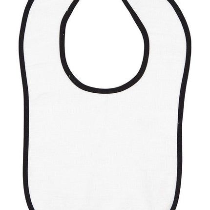 Infant Contrast Trim Terry Bib - WHITE/ KELLY - OS