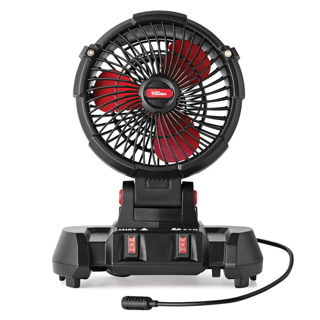 Hyper Tough 20V 7.5 inch Cordless Misting Fan, with 1.5Ah Lithium-ion Battery Pack Powered, C1024