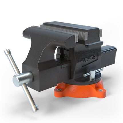 VEVOR 6.5" Bench Vise w/ 360°Swivel Locking Base & Two-way Jaw Ductile Iron