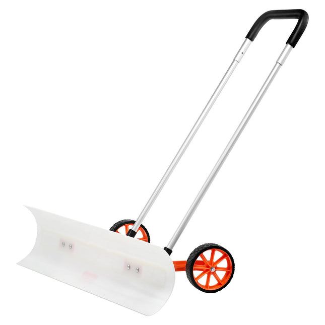 VEVOR Snow Shovel with Wheels, 37 inch Snow Shovel for Driveway, ABS Snow Shovel Pusher for Snow Removal, Heavy Duty Shovel Pusher with Wide Blade and U-shaped Aluminum Alloy Handle