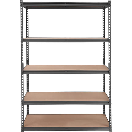 VEVOR Storage Shelving Unit, 5-Tier Adjustable, 2000 lbs Capacity, Heavy Duty Garage Shelves Metal Organizer Utility Rack, Black, 18" D x 48" W x 72" H for Kitchen Pantry Basement Bathroom Laundry