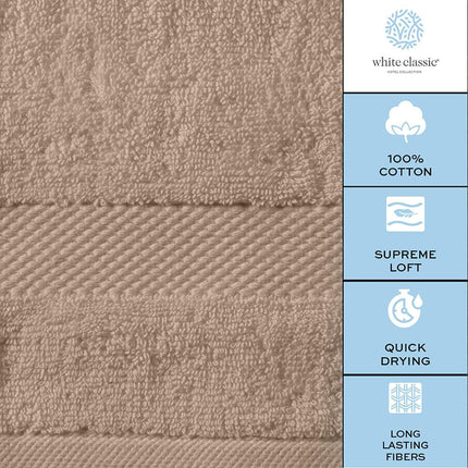 Luxury Bath Towels Set of 4 Large 700 GSM Cotton Ultra Soft Bath Towels 27x54 inch Highly Absorbent and Quick Dry Hotel Towels Plush Shower Towels Taupe Color