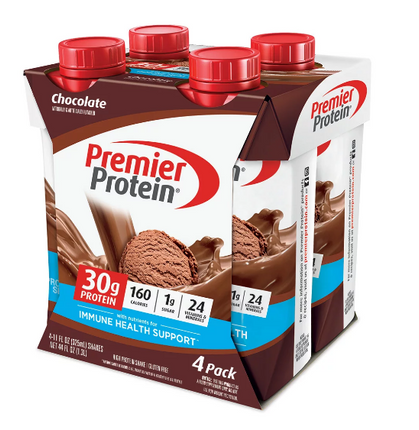 Premier Protein Shake, Chocolate, 30g Protein, 11 fl oz, 4 Ct