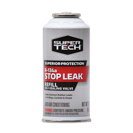 Super Tech Auto R-134a Refrigerant with Stop Leak, Self-sealing, 3 oz., 1 Pack