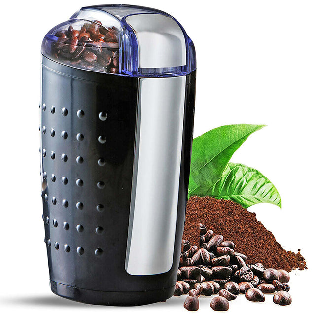 5 Core Coffee Grinder • 85 Gram Or 3 Ounces / 12 Cup Capacity • One-Touch Automatic Electric Bean Spice Grinding Machine • 150W Copper Motor • Stainless Steel Blades • Molino De Cafe - CG 01