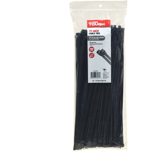 46-210UVBWCC Hyper Tough 11" Cable Ties UVB 45lb 250/Bag 15/Case