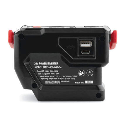 Hyper Tough 20V Power Source/Inverter, HT13-401-003-04, Battery Not Included