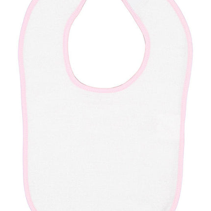 Infant Contrast Trim Terry Bib - WHITE/ KELLY - OS