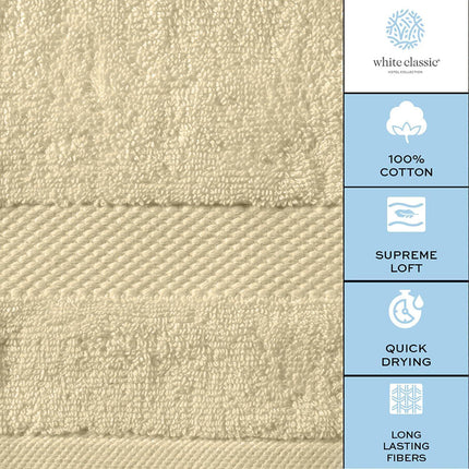 Luxury Bath Towels Set of 4 Large 700 GSM Cotton Ultra Soft Bath Towels 27x54 | Highly Absorbent and Quick Dry | Hotel Towels for Bathroom Luxury Plush Shower Towels Beige