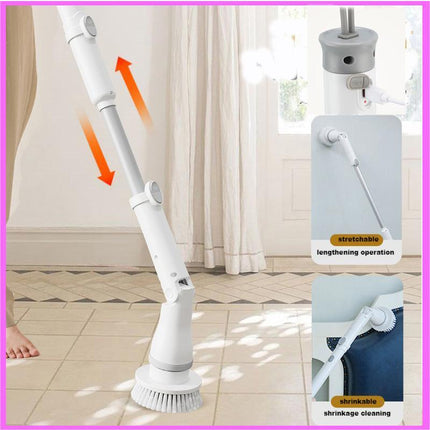 New wireless household handheld elbow long handle electric cleaning brush multifunctional window bathroom tile floor brush