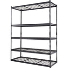 VEVOR Storage Shelving Unit, 5-Tier Adjustable, 2000 lbs Capacity, Heavy Duty Garage Shelves Metal Organizer Wire Rack, Black, 60