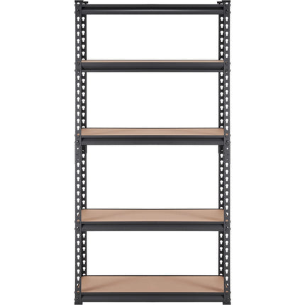 VEVOR Storage Shelving Unit, 5-Tier Adjustable, 2000 lbs Capacity, Heavy Duty Garage Shelves Metal Organizer Utility Rack, Black, 30" L x 12" W x 60" H for Kitchen Pantry Basement Bathroom Laundry