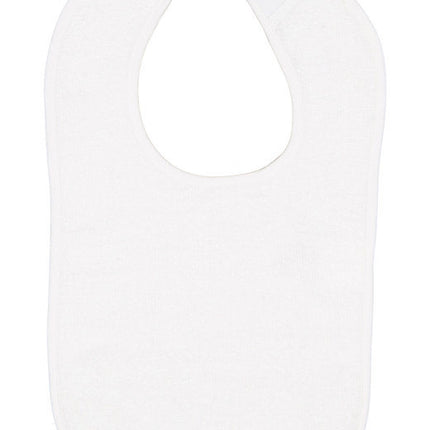 Infant Contrast Trim Terry Bib - WHITE/ KELLY - OS