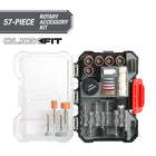 Hyper Tough 57-Piece Sanding and Polishing Rotary Tool Accessory Kit in Click Fit™ Case, Model 43130CF