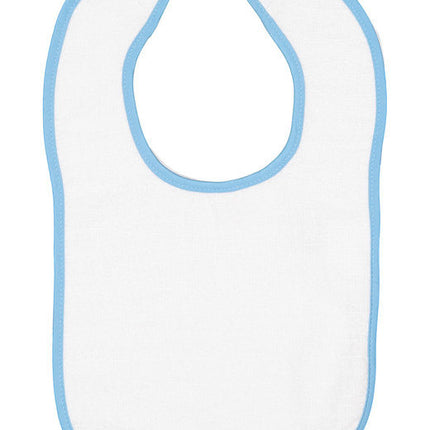 Infant Contrast Trim Terry Bib - WHITE/ KELLY - OS