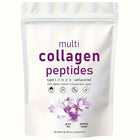 Multi Collagen Peptides Powder-Hydrolyzed Protein Peptides (Type I, II, III, V, X) with Hyaluronic Acid, Biotin&Vitamin C-Unflavored