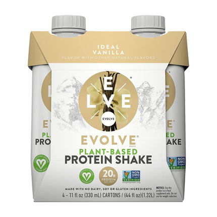 Evolve Ideal Vanilla Protein Shakes - Case Of 3 - 4/11 Oz