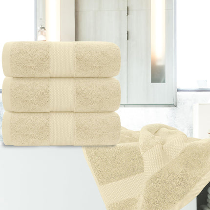 Luxury Bath Towels Set of 4 Large 700 GSM Cotton Ultra Soft Bath Towels 27x54 | Highly Absorbent and Quick Dry | Hotel Towels for Bathroom Luxury Plush Shower Towels Beige