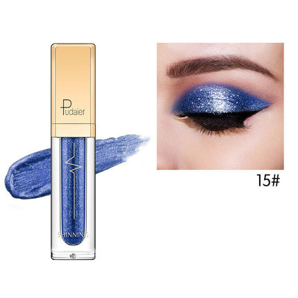 Pudaier Glitter & Glow Liquid Eyeshadow - Color # 15 Dark Blue