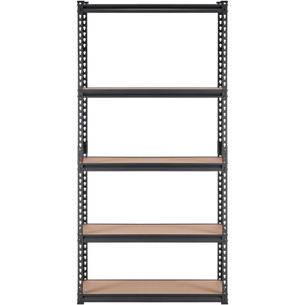 VEVOR Storage Shelving Unit, 5-Tier Adjustable, 2000 lbs Capacity, Heavy Duty Garage Shelves Metal Organizer Utility Rack, Black, 36" L x 18" W x 72" H for Kitchen Pantry Basement Bathroom Laundry