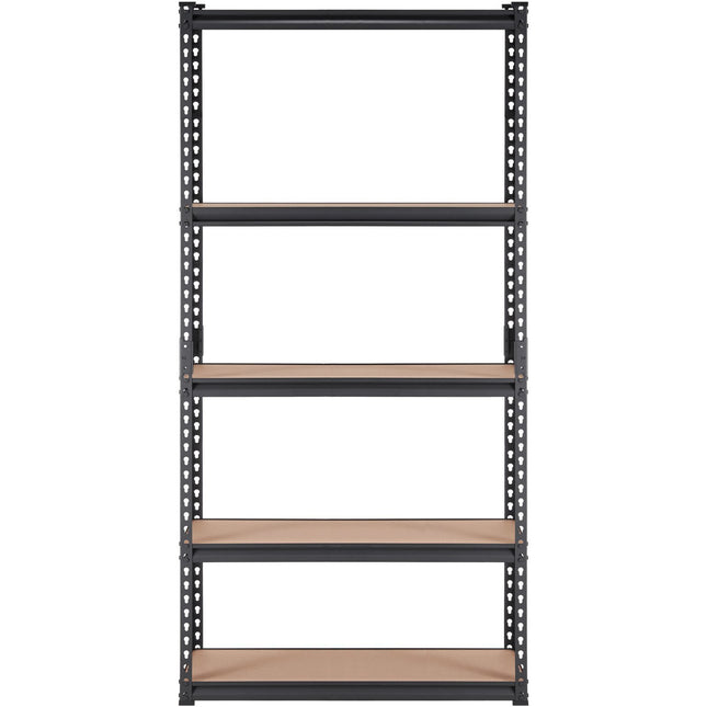 VEVOR Storage Shelving Unit, 5-Tier Adjustable, 2000 lbs Capacity, Heavy Duty Garage Shelves Metal Organizer Utility Rack, Black, 36" L x 18" W x 72" H for Kitchen Pantry Basement Bathroom Laundry