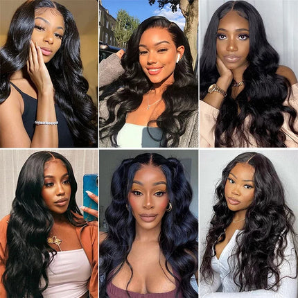 Body Wave 3 Bundles with Closure (18 20 22+16) 100% Unprocessed Brazilian Body Wave Human Hair Bundles with 4X4 Lace Closure Free Part Natural Color