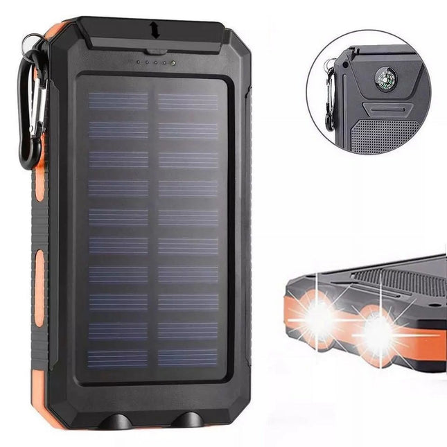 Solar Charger Power Bank Fast Charging,20000Mah Portable Solar Phone Battery Panel Charger, QC3.0 Dual USB Port Battery Pack Charger Portable for All Cell Phones & Electronic Devices