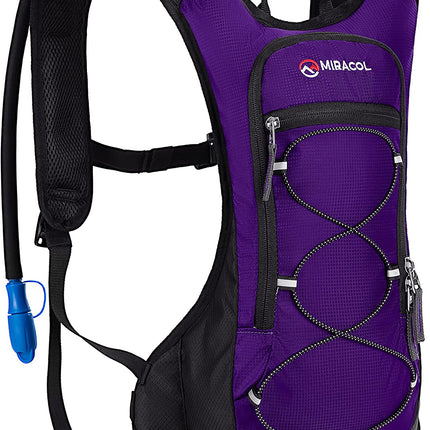 Hydration Pack Water Backpack - Water Pack with 2L Water Bladder - Hydration Backpack Hydropack for Running Biking Cycling Hiking Rave Festival