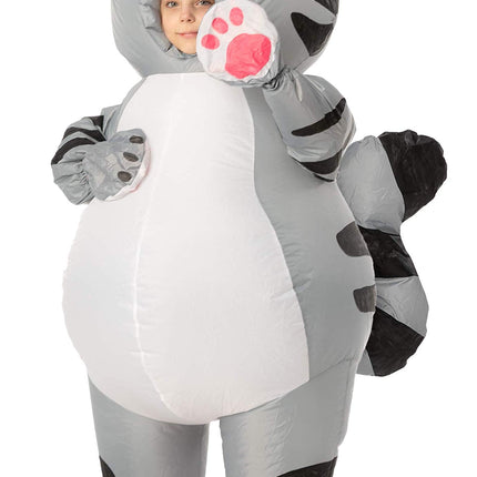 Cat Full Body Inflatable Animal Costume for Child, Unisex Inflatable Costume, Kitty for Halloween Halloween, Kitten Role Play, S