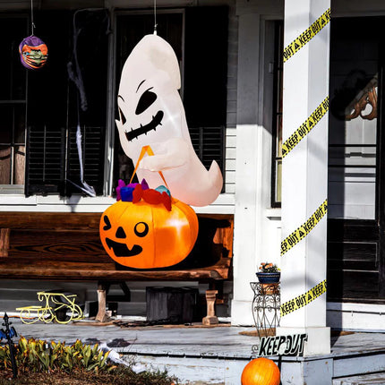 5 Ft Halloween Inflatable Decor,Ghost Holding Trick or Treat Bag,Scary Halloween Inflatable Decorations,Halloween Inflatable Outdoor,Yard Decorations,Halloween Party Decor