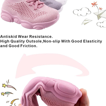 Baby Boy Girl First Walking Shoes Toddler Infant Mesh Sneakers Breathable Lightweight Non-Slip Rubber Sole Summer