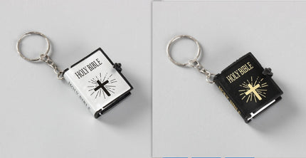 Mini HOLY Bible Keychain Religious Christian Jesus Cross Key Chain Women Prayer God Bless Gift Souvenirs Keyring