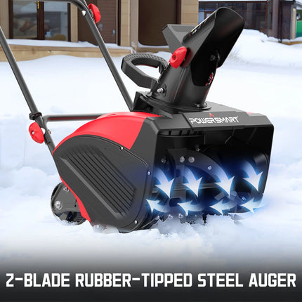 18-Inch Corded Snow Blower, Electric Snowthrower with 120V 15-Amp Motor