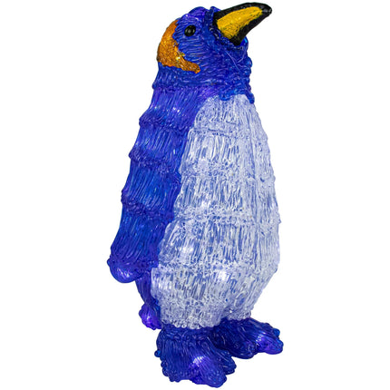 LED Lighted Commercial Grade Acrylic Penguin Outdoor Christmas Decoration - 12.5"