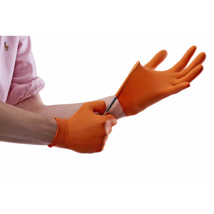 50-Count One Size Fits All Nitrile Disposable Cleaning Gloves