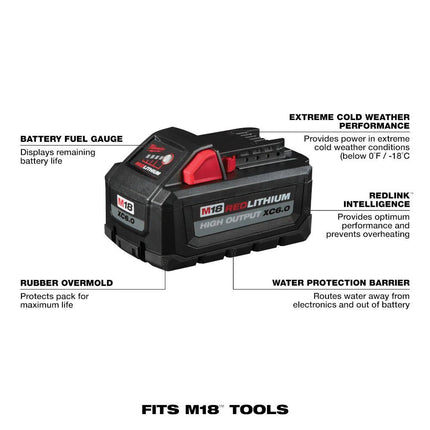 M18 18V Lithium-Ion Brushless Cordless 1 In. Sds-Plus D-Handle Rotary Hammer W/M18 Dual Battery Blower & (2) Batteries