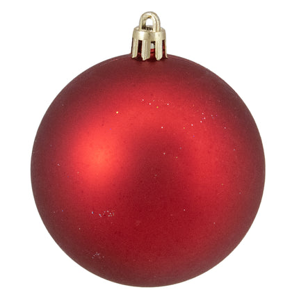 16Ct Shatterproof 4-Finish Christmas Ball Ornament Set 3" - Red