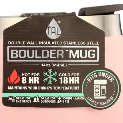 Stainless Steel Boulder Mug 14 Fl Oz, Pink