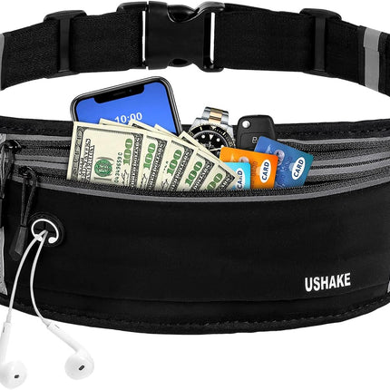 Slim Running Belt, Workout Fanny Pack for Men Women,Exercise Waist Pack for Apple Iphone Holder, Runner Belt for Running Walking Cycling Camping Gym