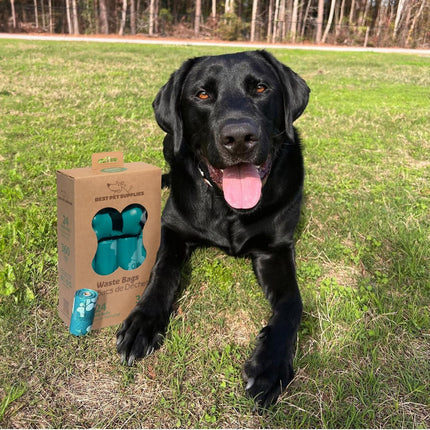 Dog Poop Bags (360 Bags) for Waste Refuse Cleanup, Doggy Roll Replacements for Outdoor Puppy Walking and Travel, Leak Proof and Tear Resistant, Thick Plastic - Turquoise