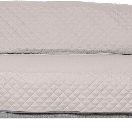 Water-Resistant & Reversible Large Sofa/Couch Cover Protector for Dogs, Cats, & Children - Two-Tone Pinsonic Quilted Living Room Furniture Cover - Gray/Mist, Large Sofa