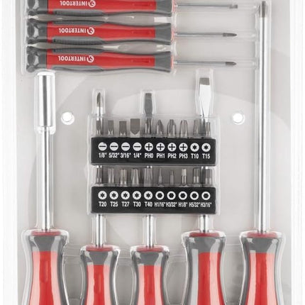 29Pcs Screwdriver Set, Magnetic Phillips and Slotted Tips, Fastening and Loosening Screws VT08-3329