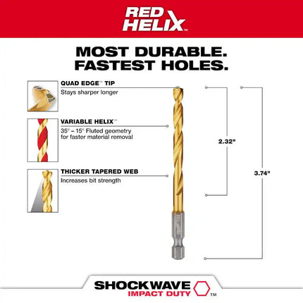 Shockwave 7/32 In. Titanium Drill Bit