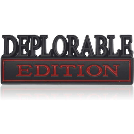 2pcs Deplorable Edition Emblems, Emblem 3D Badge Decal Car Truck SUV,Refrigerator Sticker,Window Display Stickers,Bicycles, Laptops, Fridges