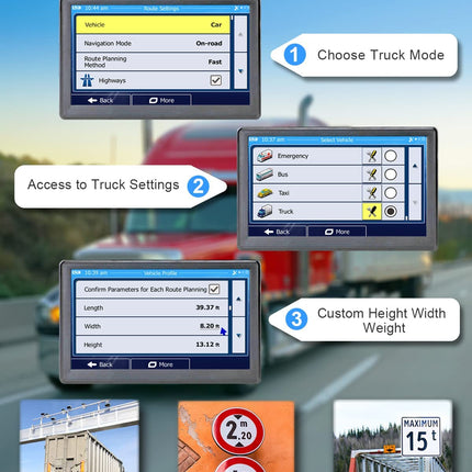 N700 GPS Navigation for Car Truck RV, GPS Navigator with 7 Inch, 2024 Maps (Free Lifetime Updates), Truck GPS Commercial Drivers, Semi Trucker GPS Navigation System, Custom Truck Routing