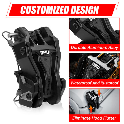 Hood Catch Hood Lock For 2018-2025 Wrangler JL Gladiator JT