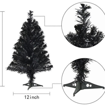 Mini Halloween Black Tree Artificial Tree Decor for Halloween Home Decoration Party Supplies, 24 Inch