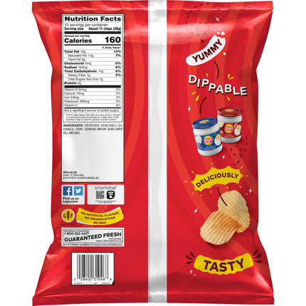 Wavy Original Potato Snack Chips,Party Size, 13 Oz Bag