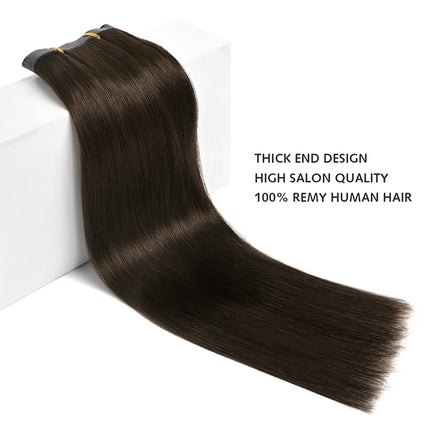 ROSEBUD Clip in Hair Extensions Real Human Hair Remy 7Pcs 16Clips SEAMLESS Weft Hair Extensions Human Hair